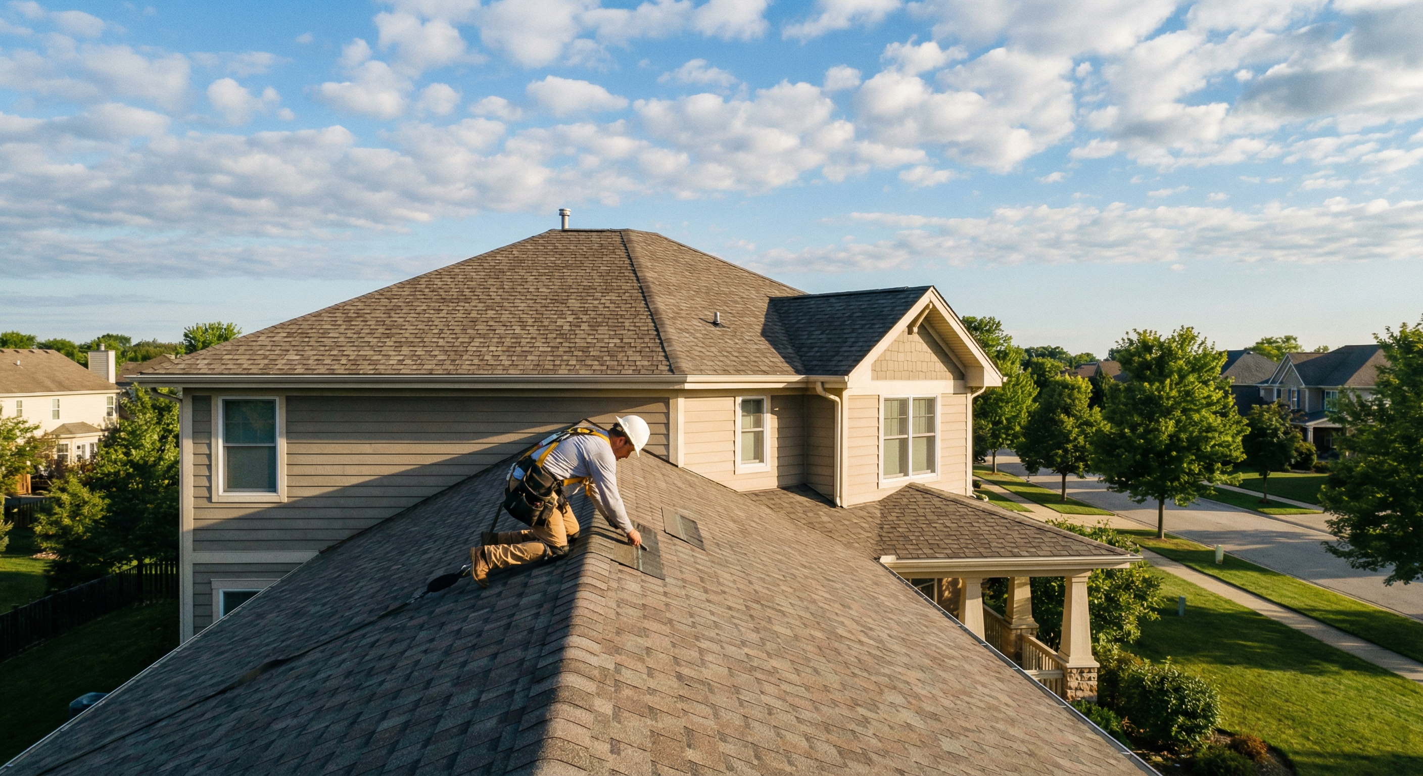 Professional roofing services in Bensenville, IL - Arreguin Inc installing a new roof